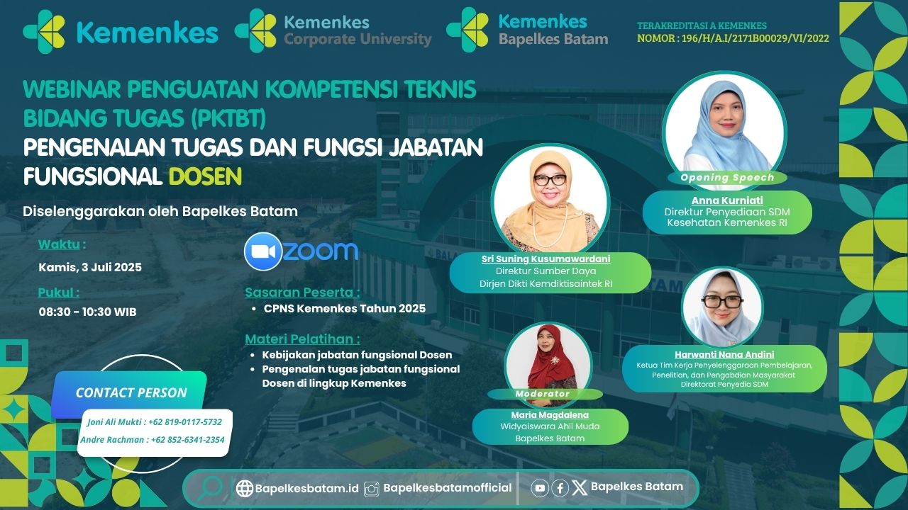 Webinar Penguatan Kompetensi Teknis Bidang Tugas (PKTBT) Pengenalan Tugas Dan Fungsi Jabatan Fungsional Dosen