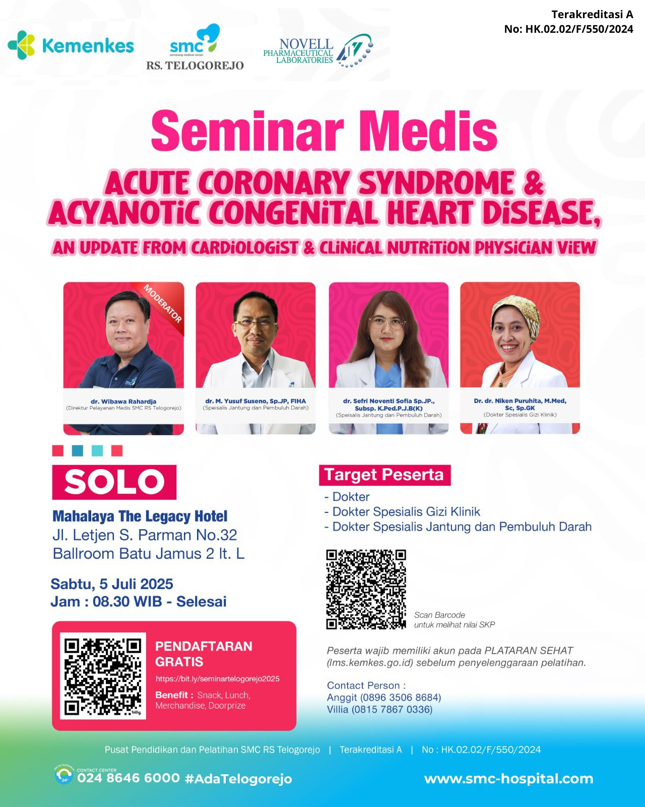 Acute Coronary Syndrome and Acyanotic Congenital Heart Disease, An Update from Cardiologist and Clinical Nutrition Physician View Angkatan 1