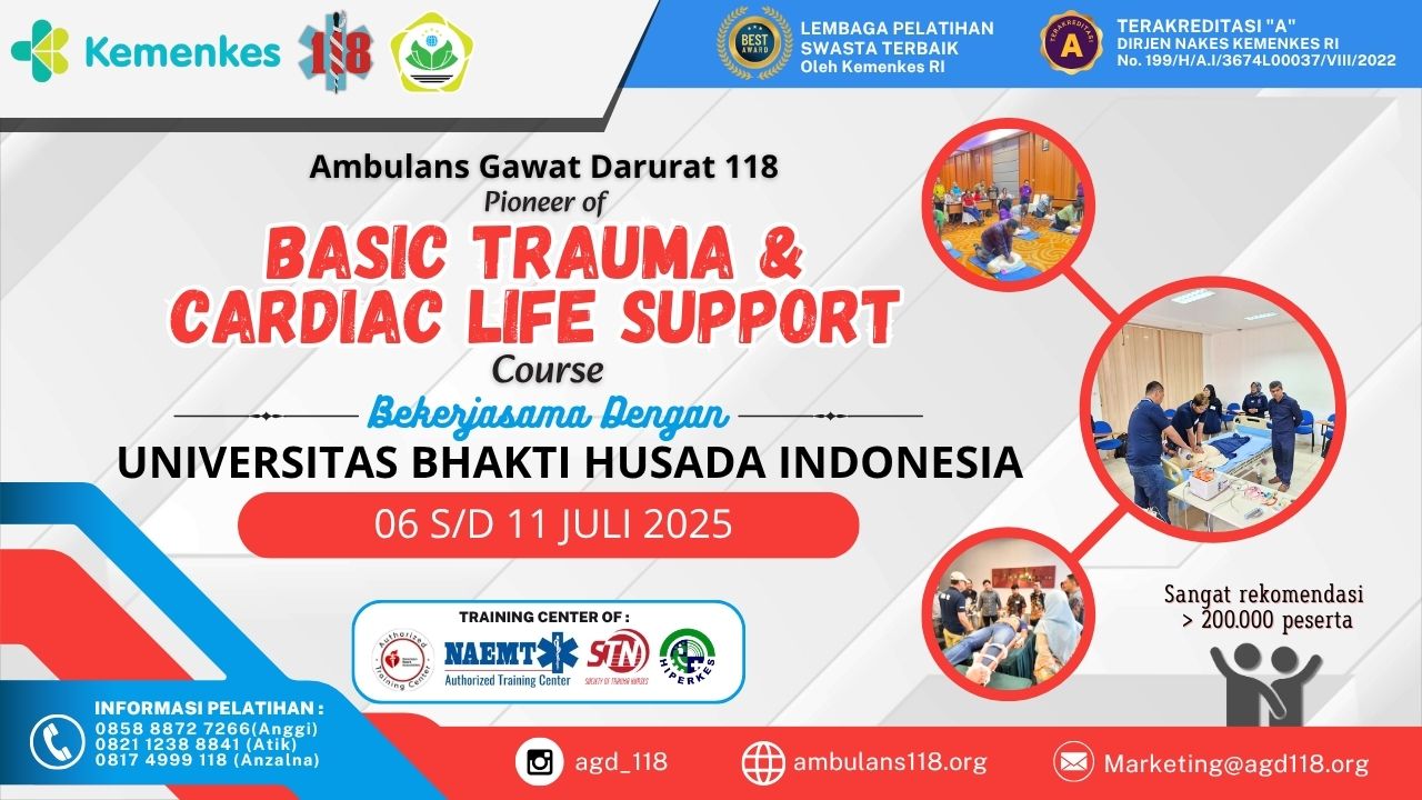 Pelatihan Basic Trauma Cardiac Life Support (BTCLS) Angkatan 118