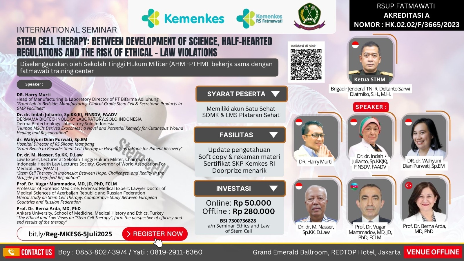 Stem Cell Therapy in Indonesia: Between Development of Science, Business Motivation and Half-Hearted Regulations Angkatan 1