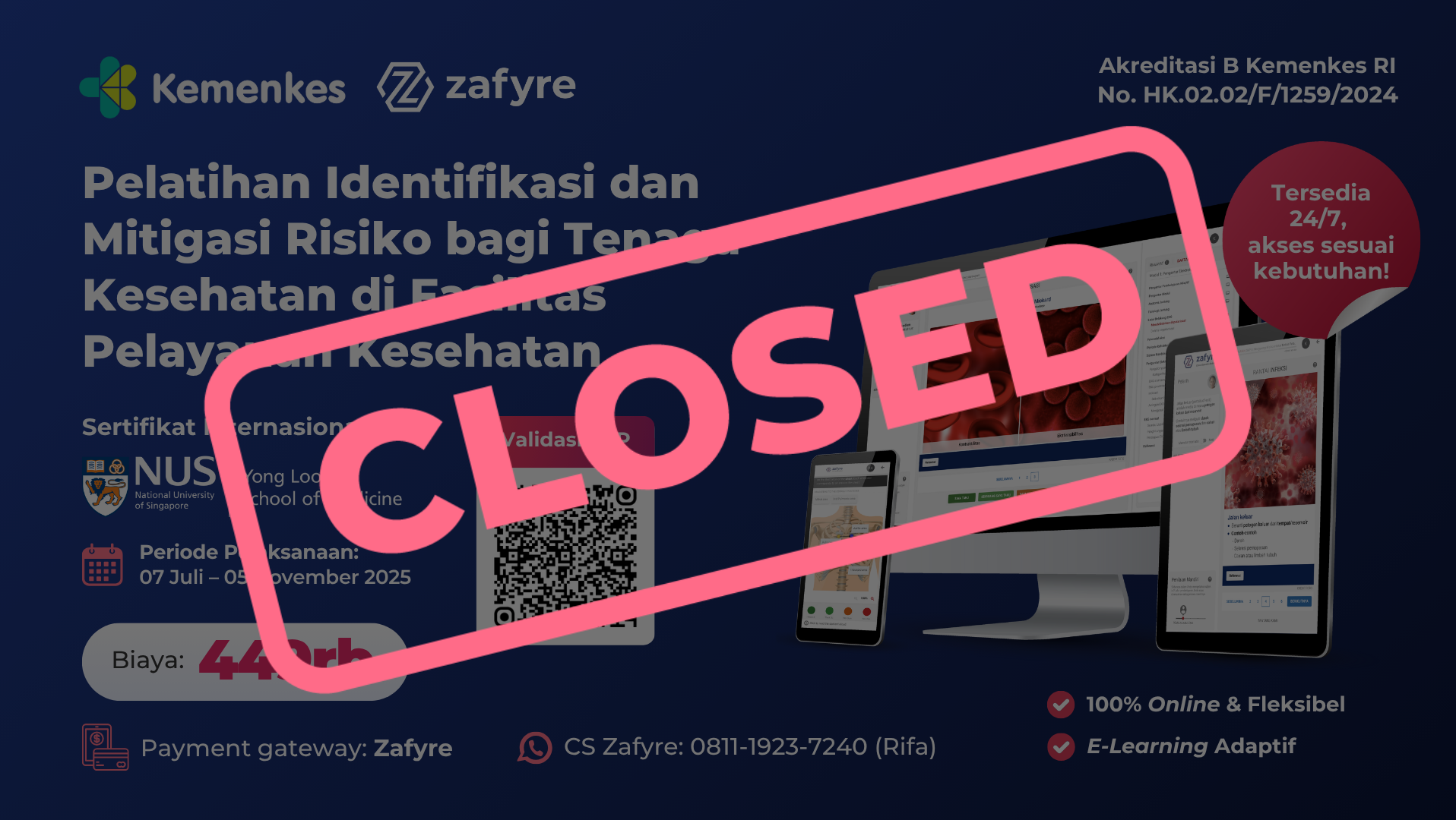 Pelatihan Identifikasi dan Mitigasi Risiko Bagi Tenaga Kesehatan di Fasilitas Pelayanan Kesehatan 2B