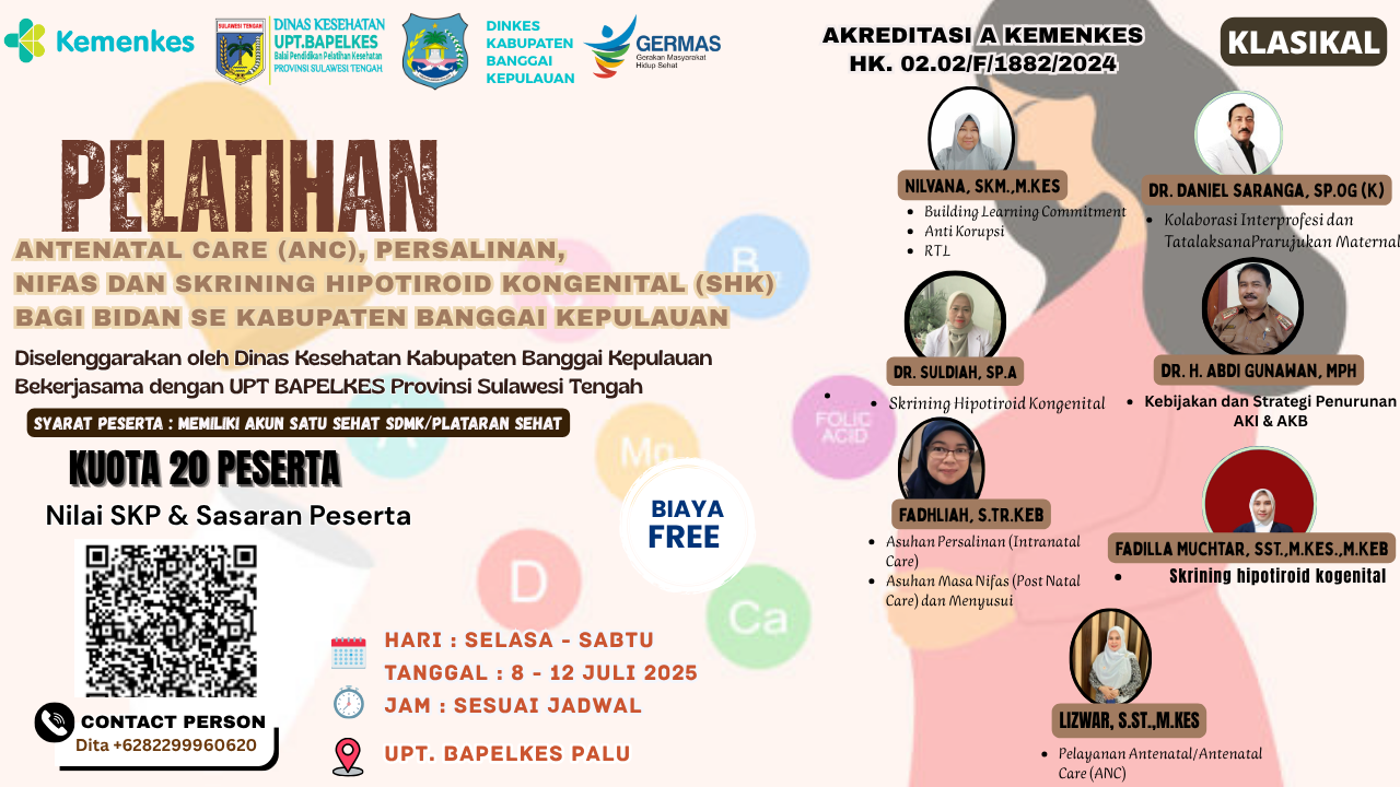 Pelatihan Pelayanan Antenatal Care, Persalinan, Nifas Dan Skrining Hipotiroid Kongenital (SHK) Bagi Bidan di FKTP Angkatan 1
