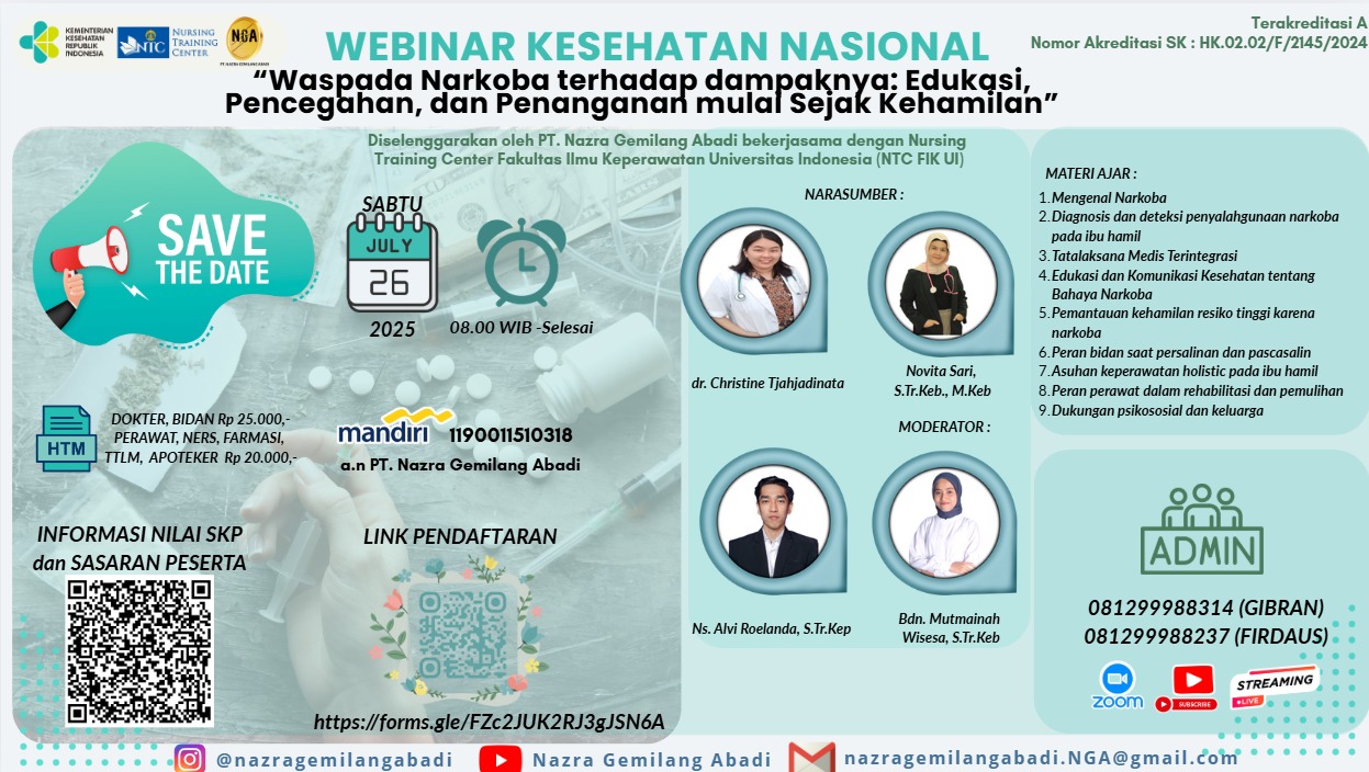 Waspada Narkoba terhadap dampaknya: Edukasi, Pencegahan, dan Penanganan mulai Sejak Kehamilan Angkatan 1