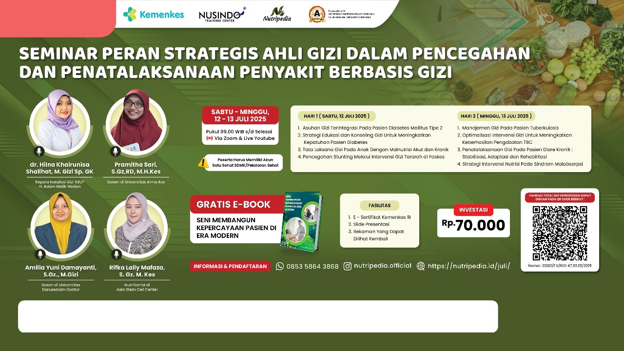 Peran Strategis Ahli Gizi Dalam Pencegahan dan Penatalaksanaan Penyakit Berbasis Gizi Angkatan 1