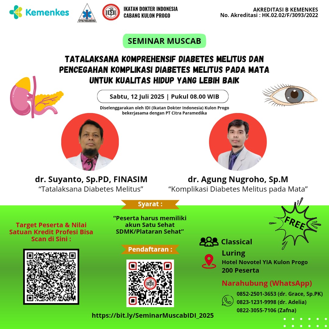 Seminar Tatalaksana Komprehensif Diabetes Melitus dan Pencegahan Komplikasi  Diabetes Melitus pada Mata untuk Kualitas Hidup yang Lebih Baik Angkatan 1