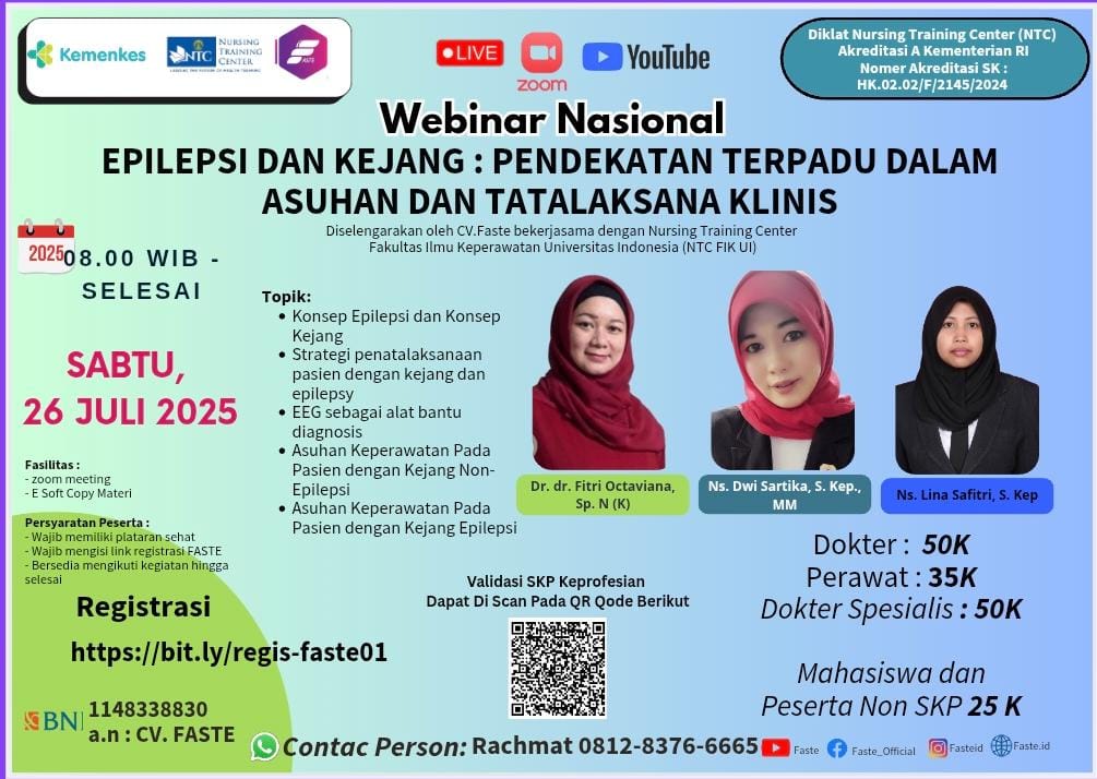 Epilepsi dan Kejang: Pendekatan Terpadu Dalam Asuhan dan Tatalaksana Klinis Angkatan 1