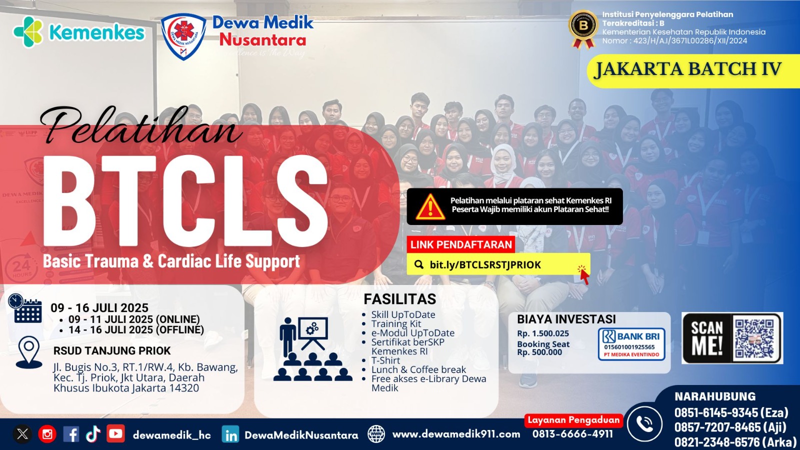 Pelatihan Basic Trauma Cardiac Life Support (BTCLS) Angkatan 32