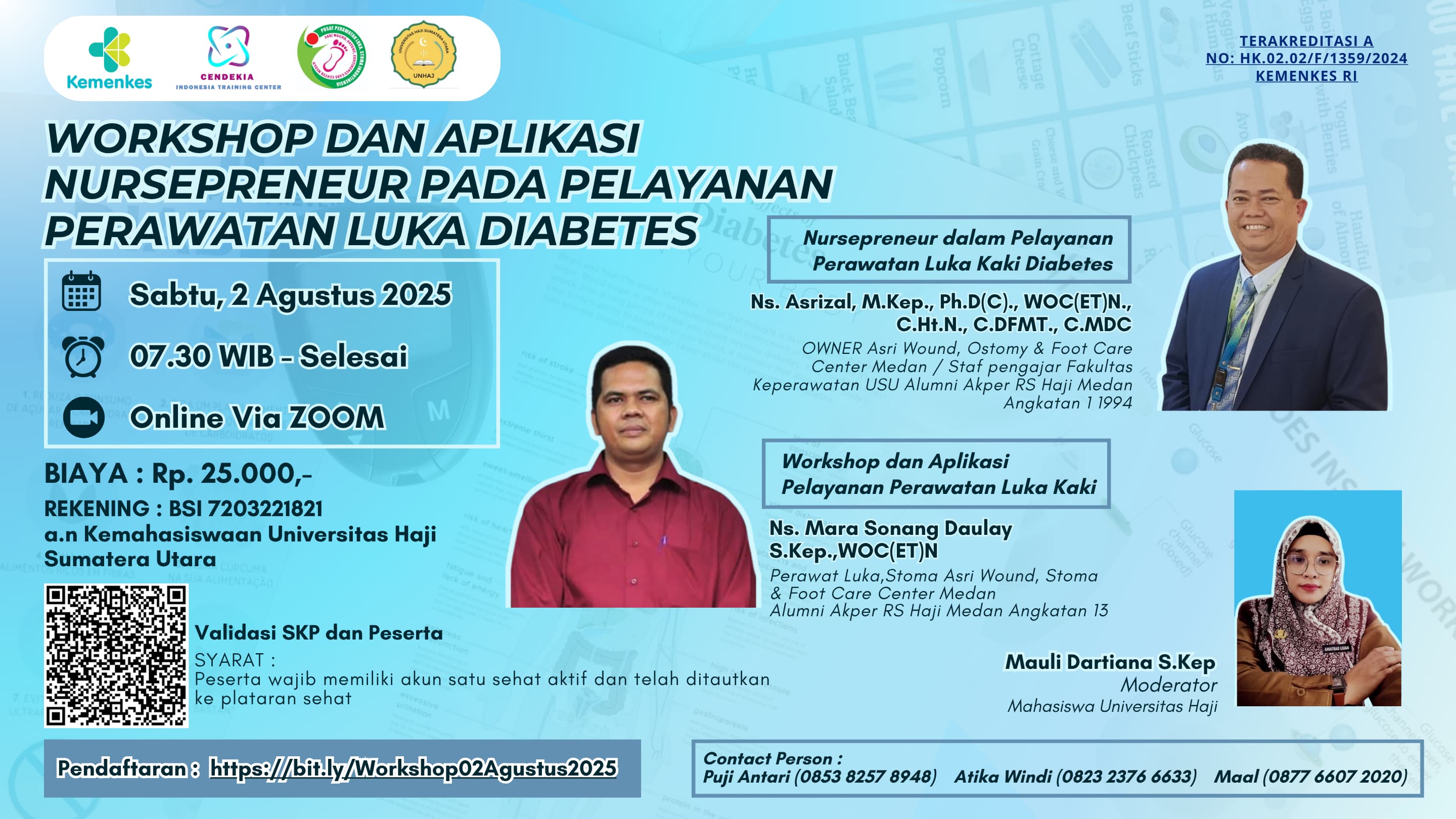 WORKSHOP dan APLIKASI NURSEPRENEUR PADA PELAYANAN PERAWATAN LUKA DIABETES Angkatan 1