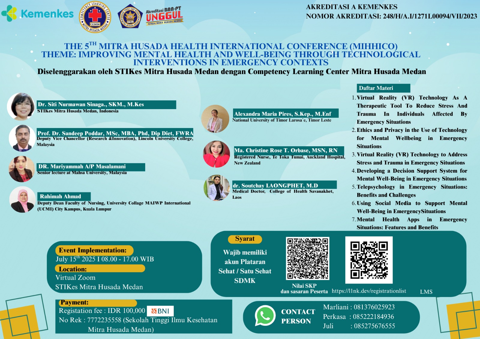 THE 5TH MITRA HUSADA HEALTH INTERNATIONAL CONFERENCE (MIHHICO) Angkatan 1