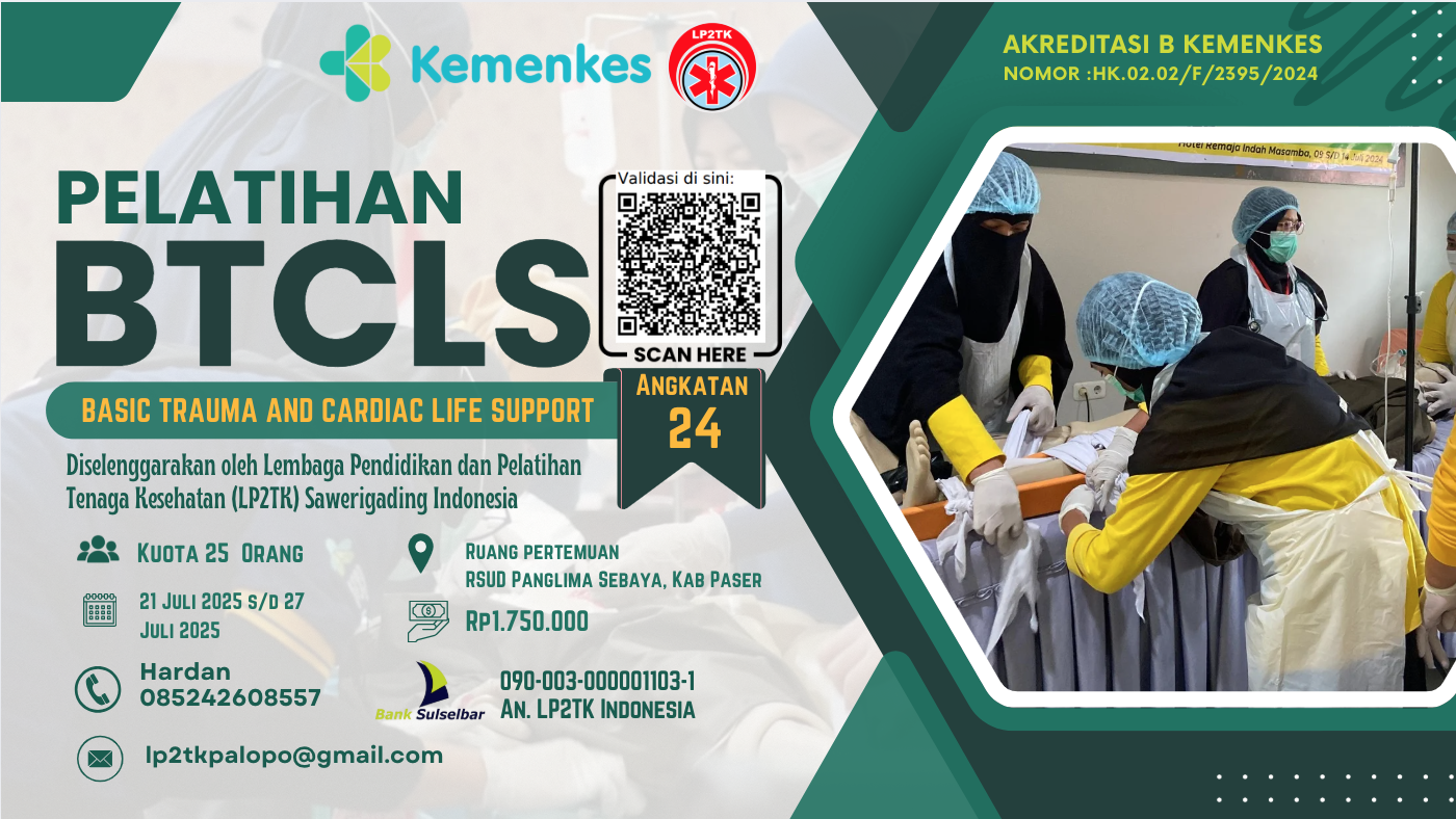 Pelatihan Basic Trauma Cardiac Life Support (BTCLS) Angkatan 24