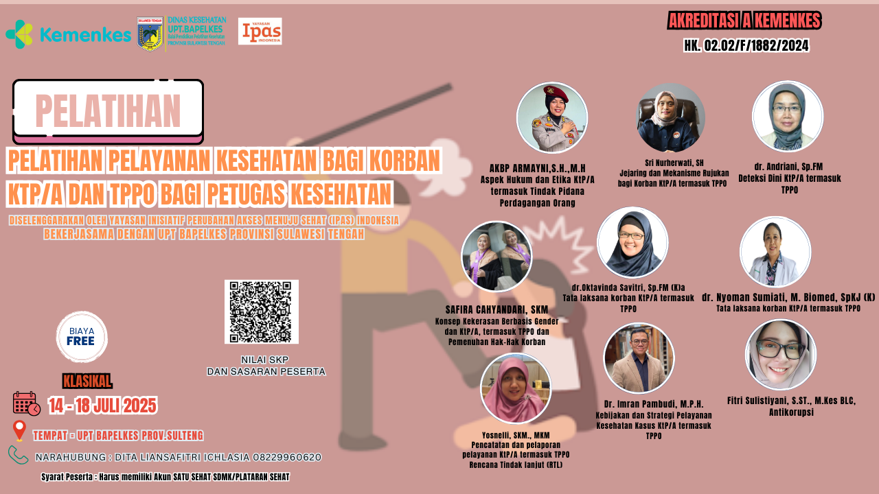 Pelatihan Pelayanan Kesehatan bagi Korban KTPA dan TPPO bagi Petugas Kesehatan Angkatan 3