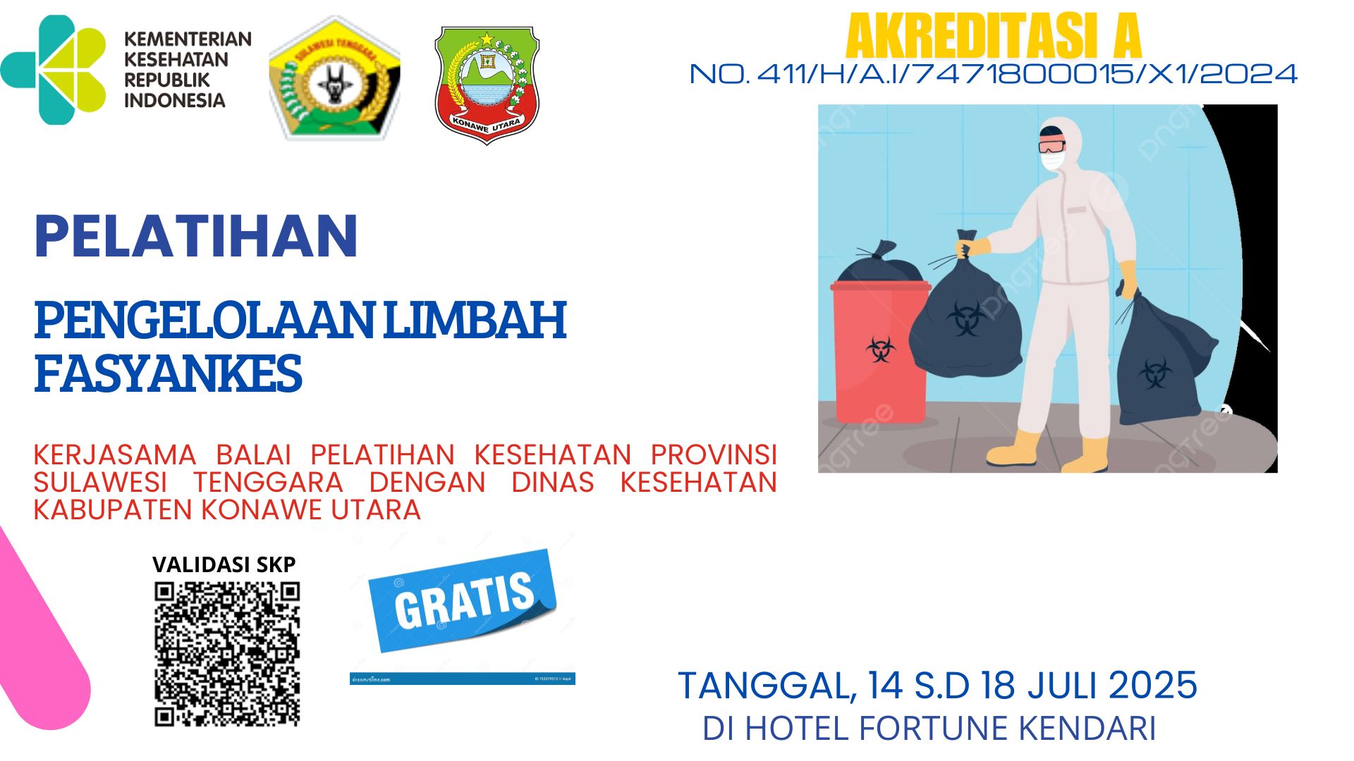 Pelatihan Pengelolaan Limbah Fasyankes Angkatan 1