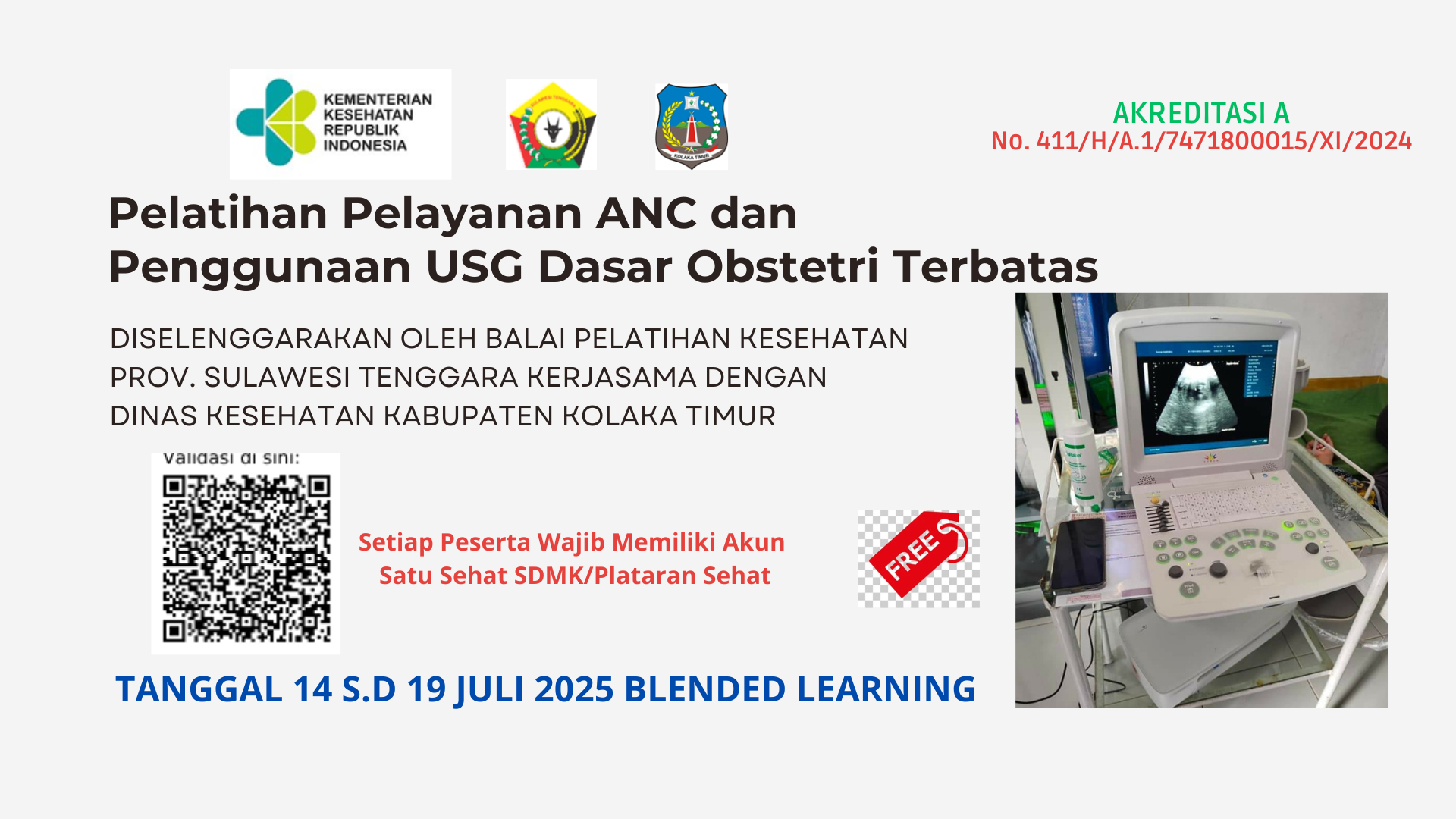Pelatihan Pelayanan ANC dan Penggunaan USG Dasar Obstetri Terbatas Melalui Blended Learning Angkatan 1