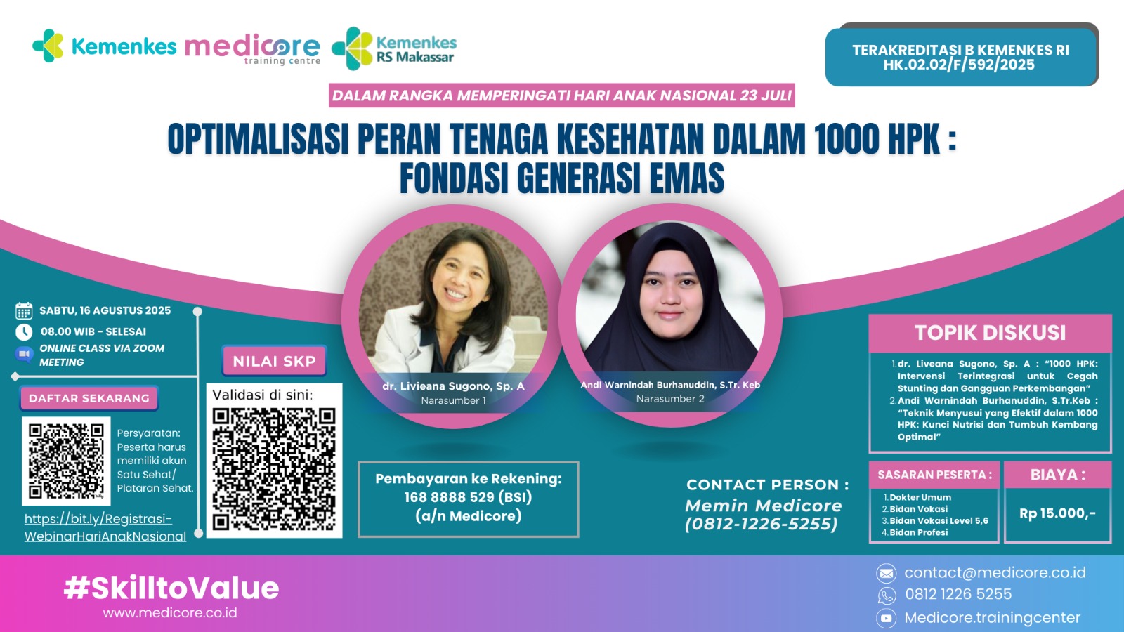 OPTIMALISASI PERAN TENAGA KESEHATAN DALAM 1000 HPK: FONDASI GENERASI EMAS Angkatan 1
