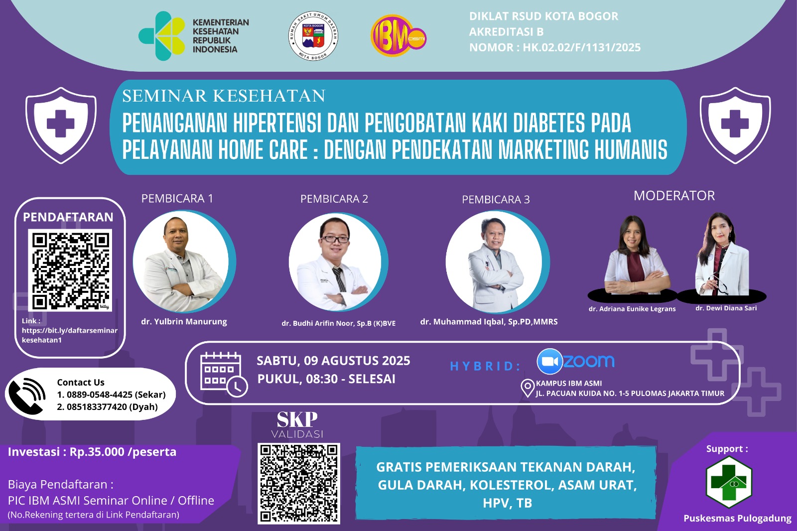 PENANGANAN HIPERTENSI DAN PENGOBATAN KAKI DIABETES PADA PELAYANAN HOME CARE : DENGAN PENDEKATAN MARKETING HUMANIS Angkatan 1