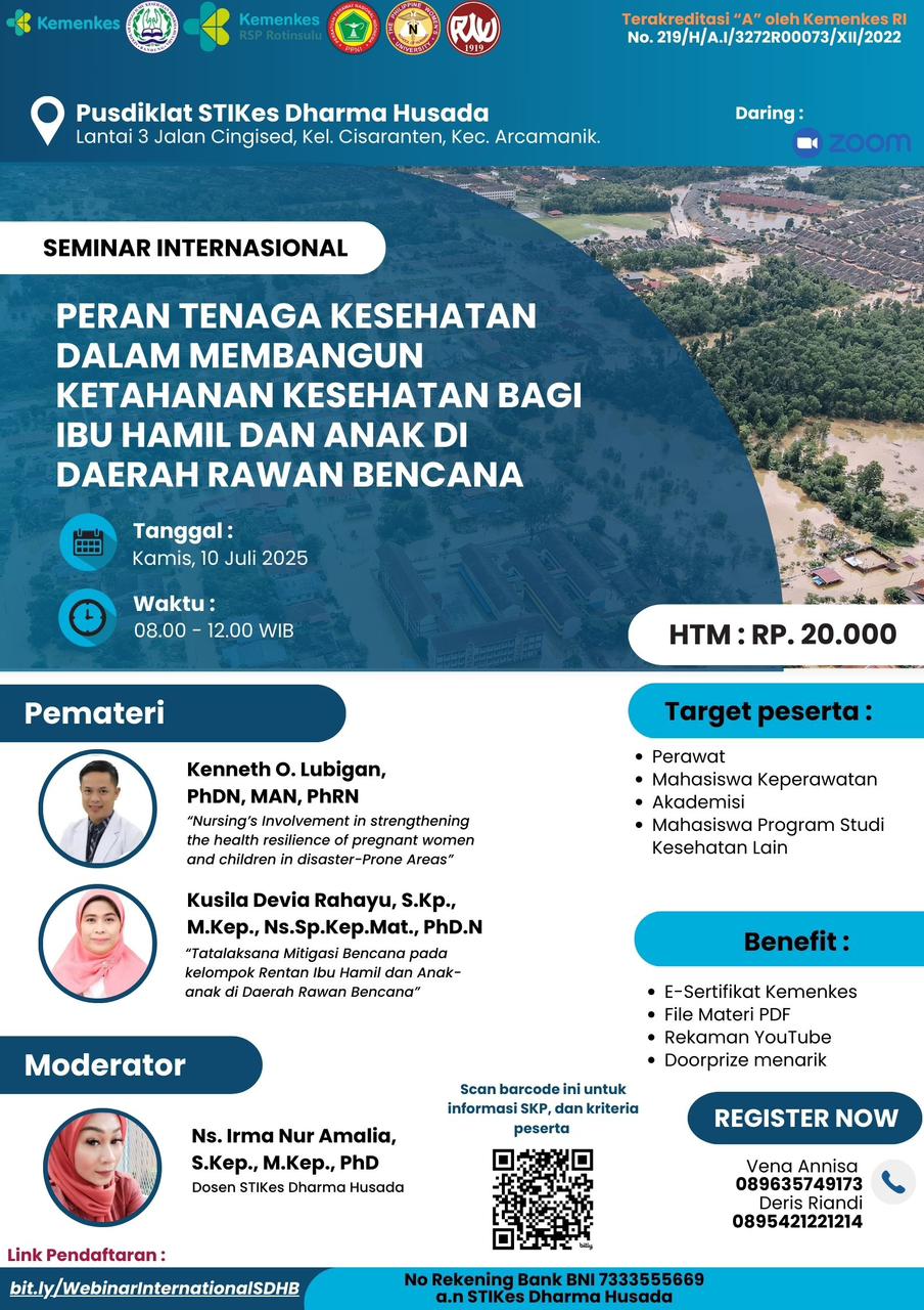 Seminar Internasional Peran Tenaga Kesehatan dalam Meningkatkan Ketahanan Kesehatan Ibu Hamil dan Anak-Anak di Daerah Rawan Bencana Angkatan 1