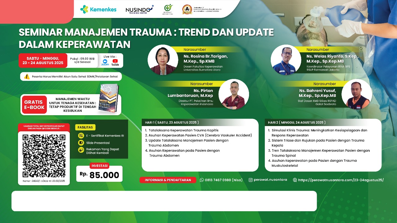 Manajemen Trauma : Trend dan Update dalam  Keperawatan Angkatan 1