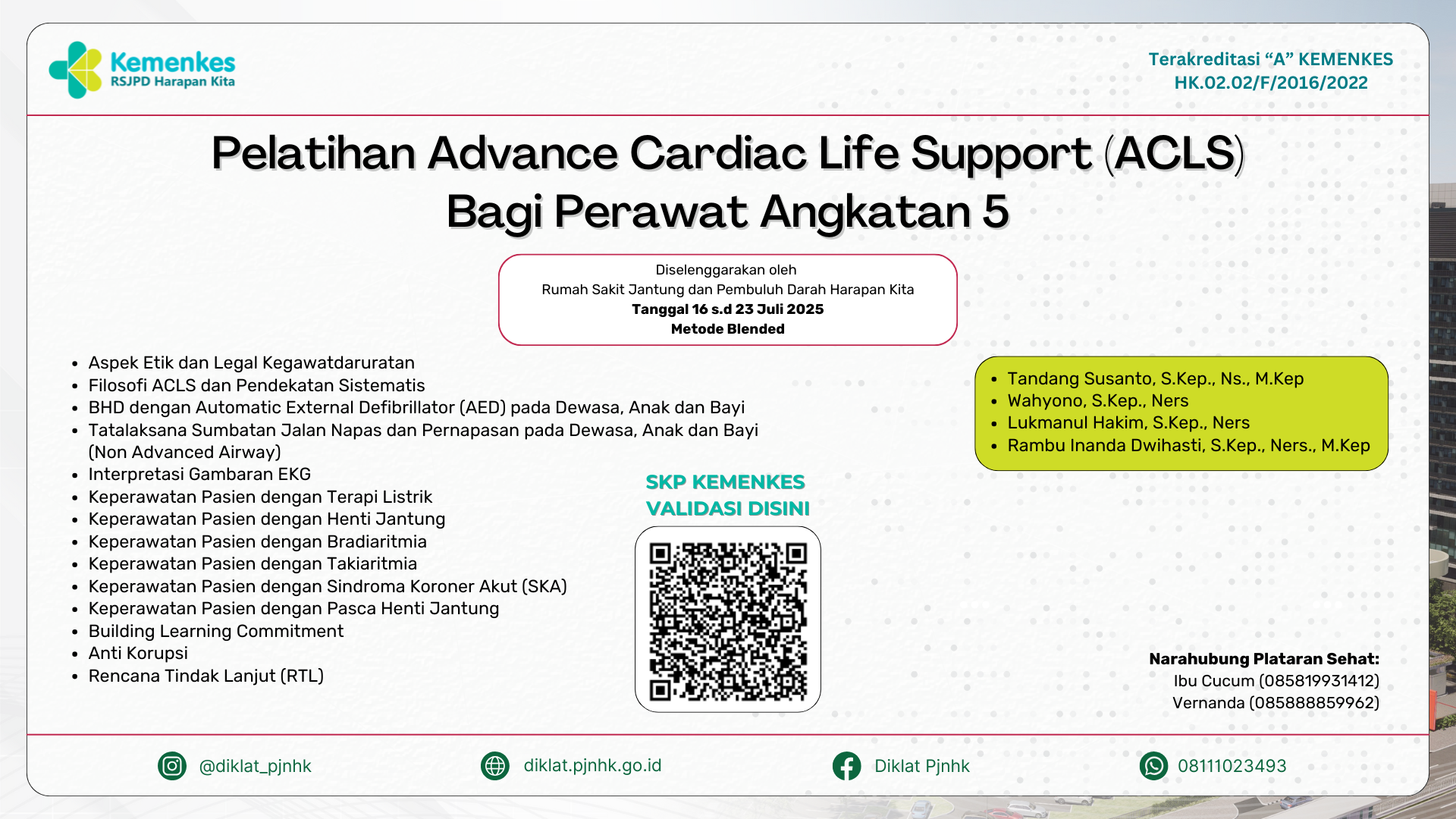 Pelatihan Advance Cardiac Life Support (ACLS) bagi Perawat Angkatan 5