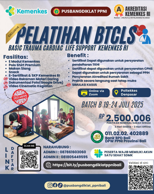 Pelatihan Basic Trauma Cardiac Life Support (BTCLS) Angkatan 54