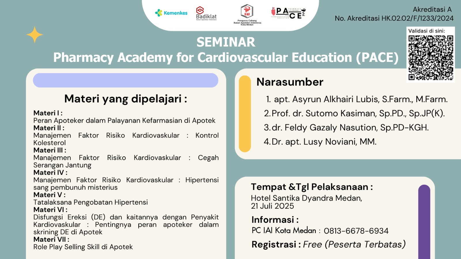 Seminar Pharmacy Academy for Cardiovascular Education (PACE) Angkatan 1