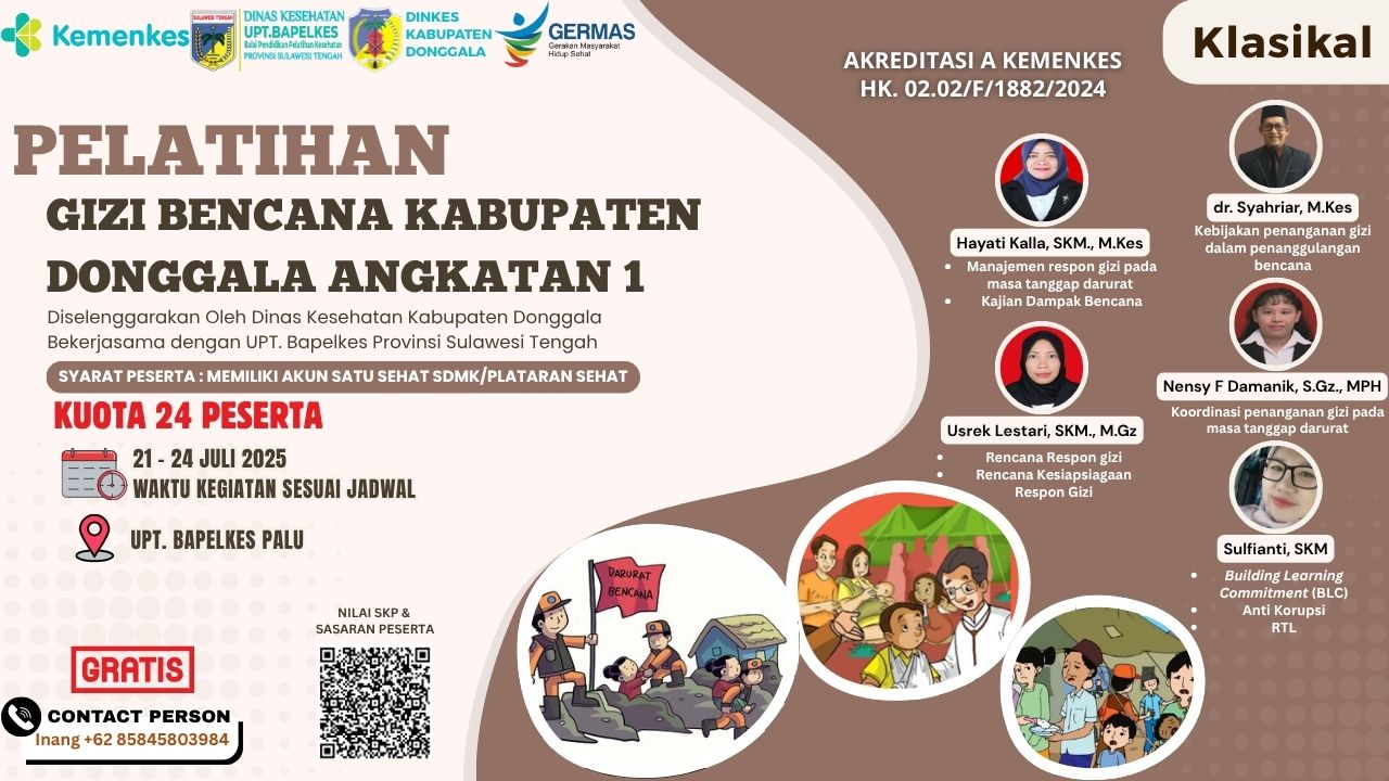 Pelatihan Gizi Bencana Angkatan 1