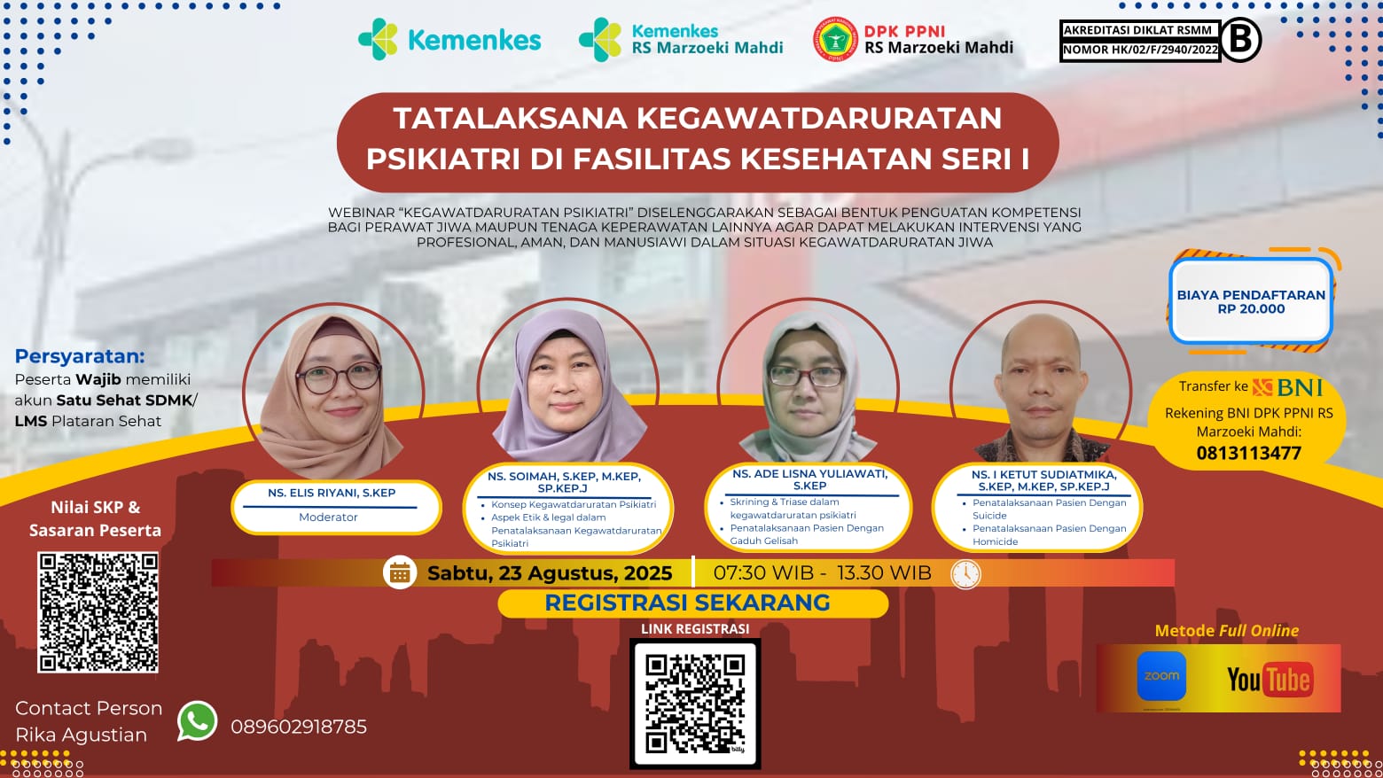 TATALAKSANA KEGAWATDARURATAN PSIKIATRI DI FASILITAS KESEHATAN  SERI 1 Angkatan 1