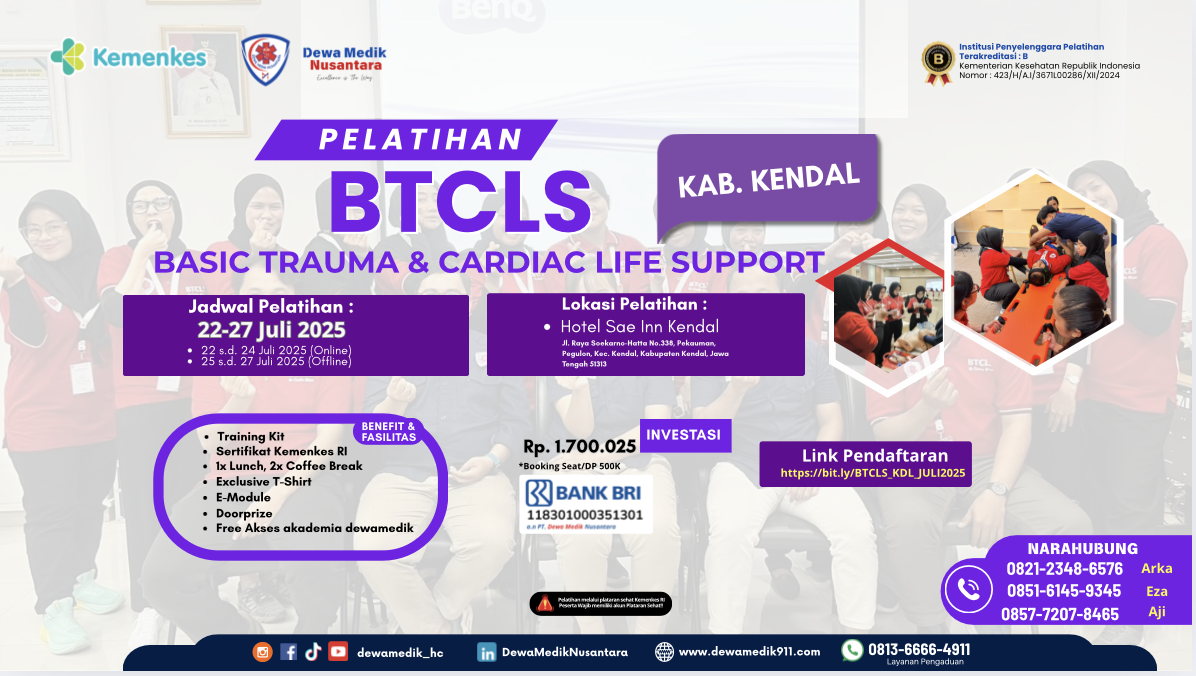 Pelatihan Basic Trauma Cardiac Life Support (BTCLS) Angkatan 35