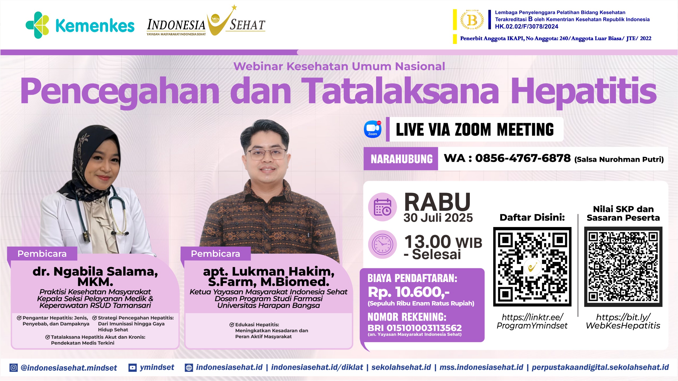 Pencegahan dan Tatalaksana Hepatitis Angkatan 1