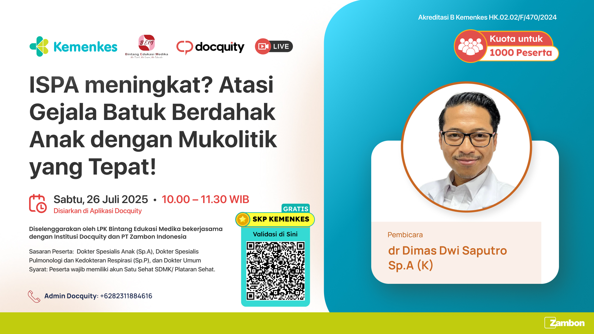 ISPA Meningkat? Atasi Gejala Batuk Berdahak Anak Dengan Mukolitik Yang Tepat! Angkatan 1