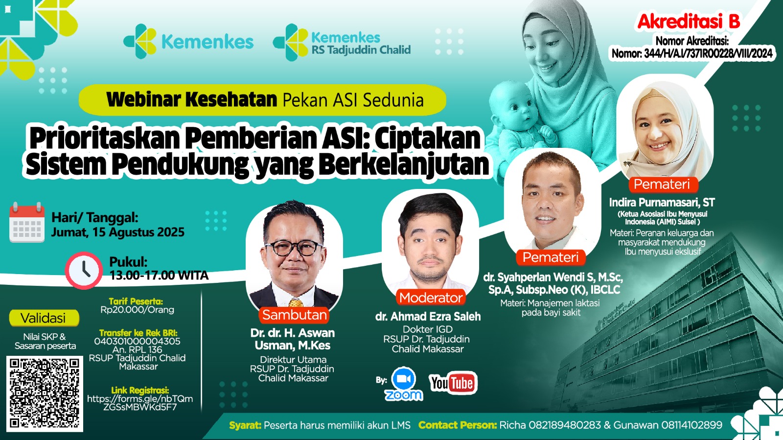 Webinar Kesehatan Pekan ASI Sedunia "Prioritaskan Pemberian ASI : Ciptakan Sistem Pendukung yang Berkelanjutan” Angkatan 1