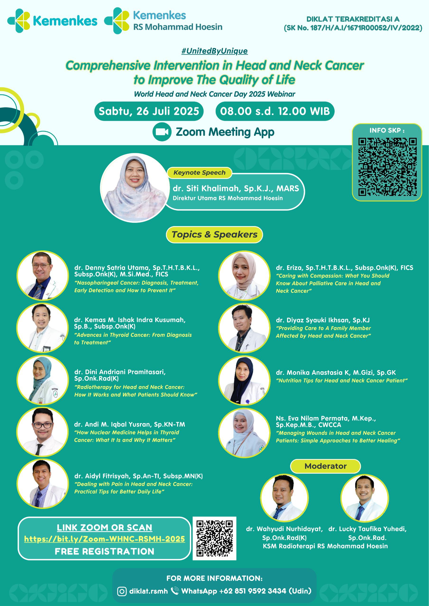 Webinar “World Head and Neck Cancer Day 2025 Angkatan 1