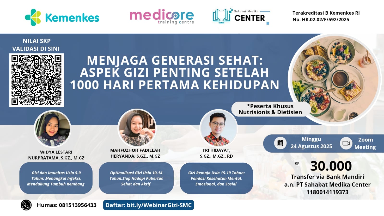 MENJAGA GENERASI SEHAT: ASPEK GIZI PENTING SETELAH 1000 HARI PERTAMA KEHIDUPAN Angkatan 1