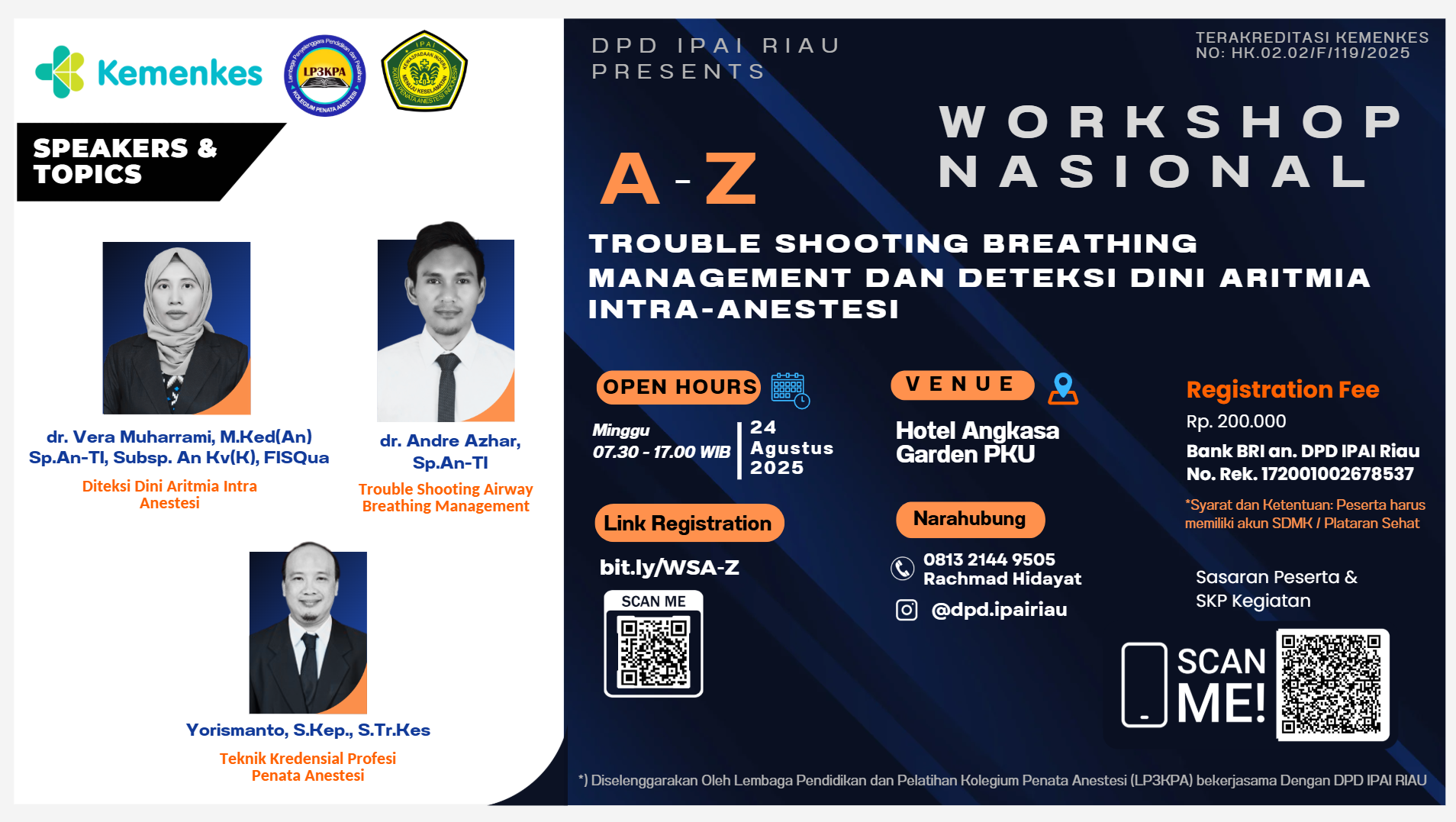 A to Z Trouble Shooting Airway Breathing Management dan Deteksi Dini  Aritmia Intra-Anestesi  Angkatan 1