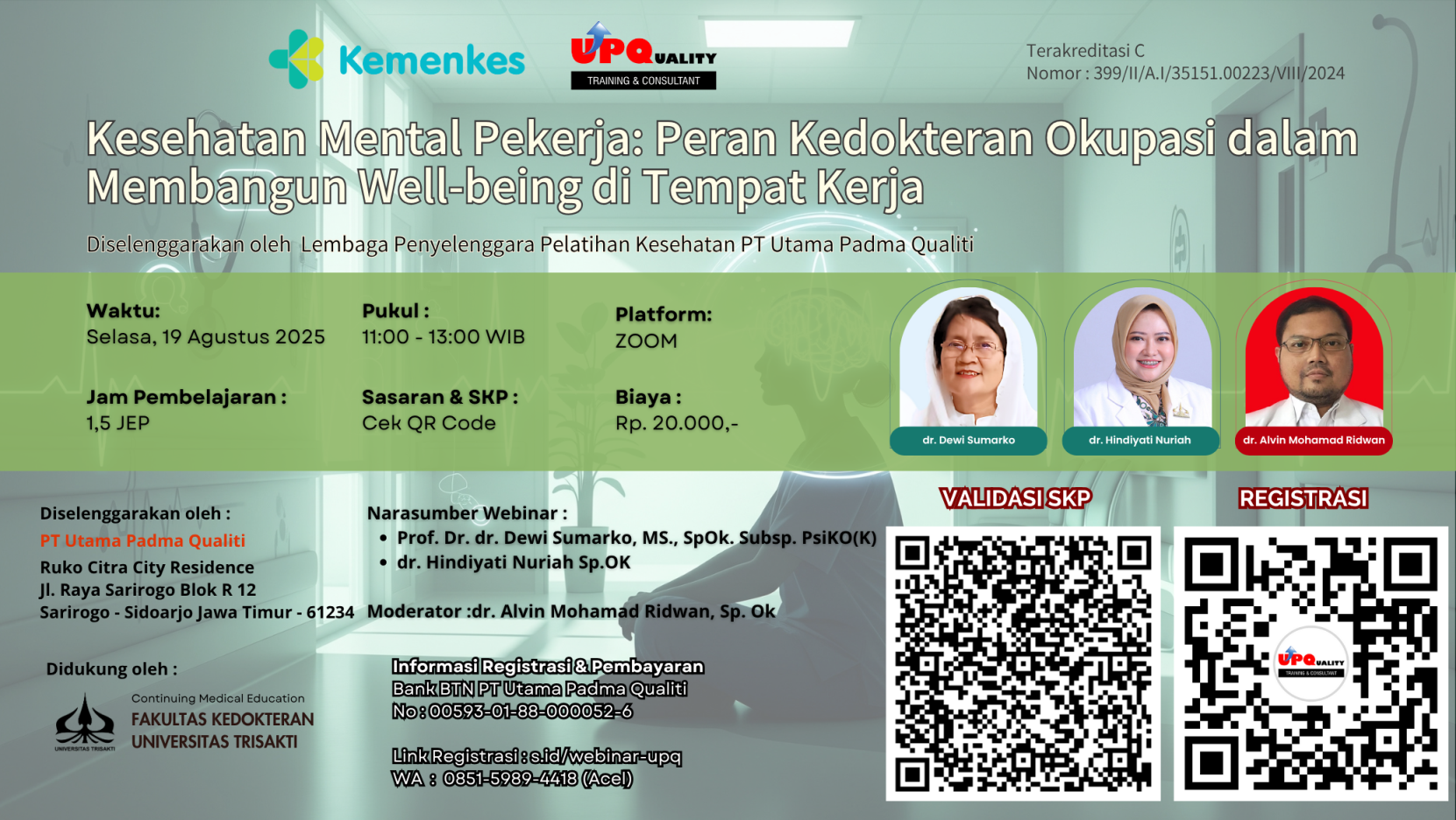 Kesehatan Mental Pekerja: Peran Kedokteran Okupasi dalam Membangun Well-being di Tempat Kerja Angkatan 1