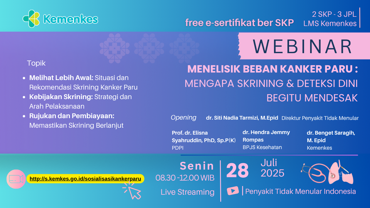 Webinar Skrining Faktor Risiko Kanker Paru Angkatan 1