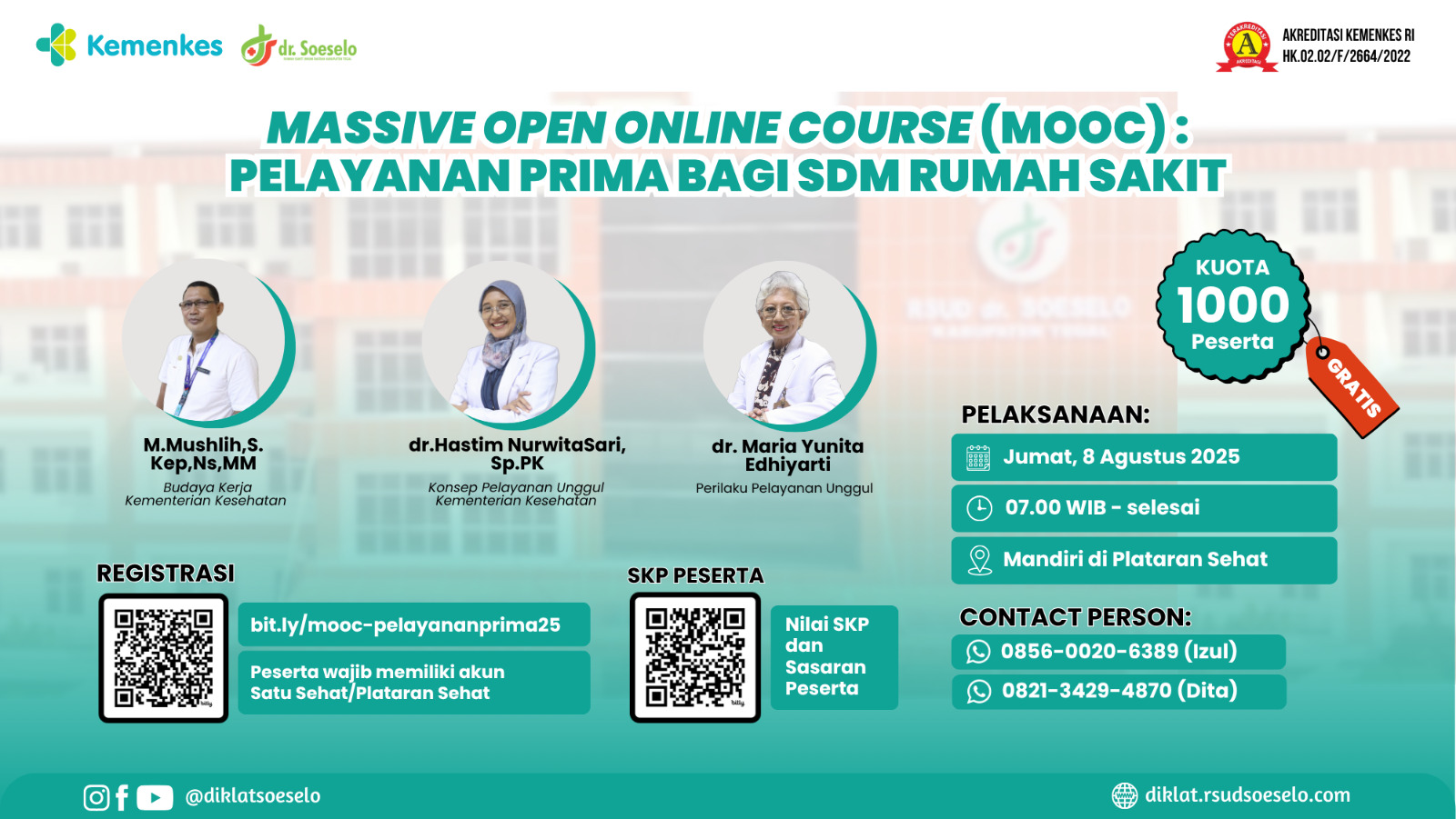 Massive Open Online Course (MOOC) Pelayanan Prima Bagi SDM Rumah Sakit Angkatan 1