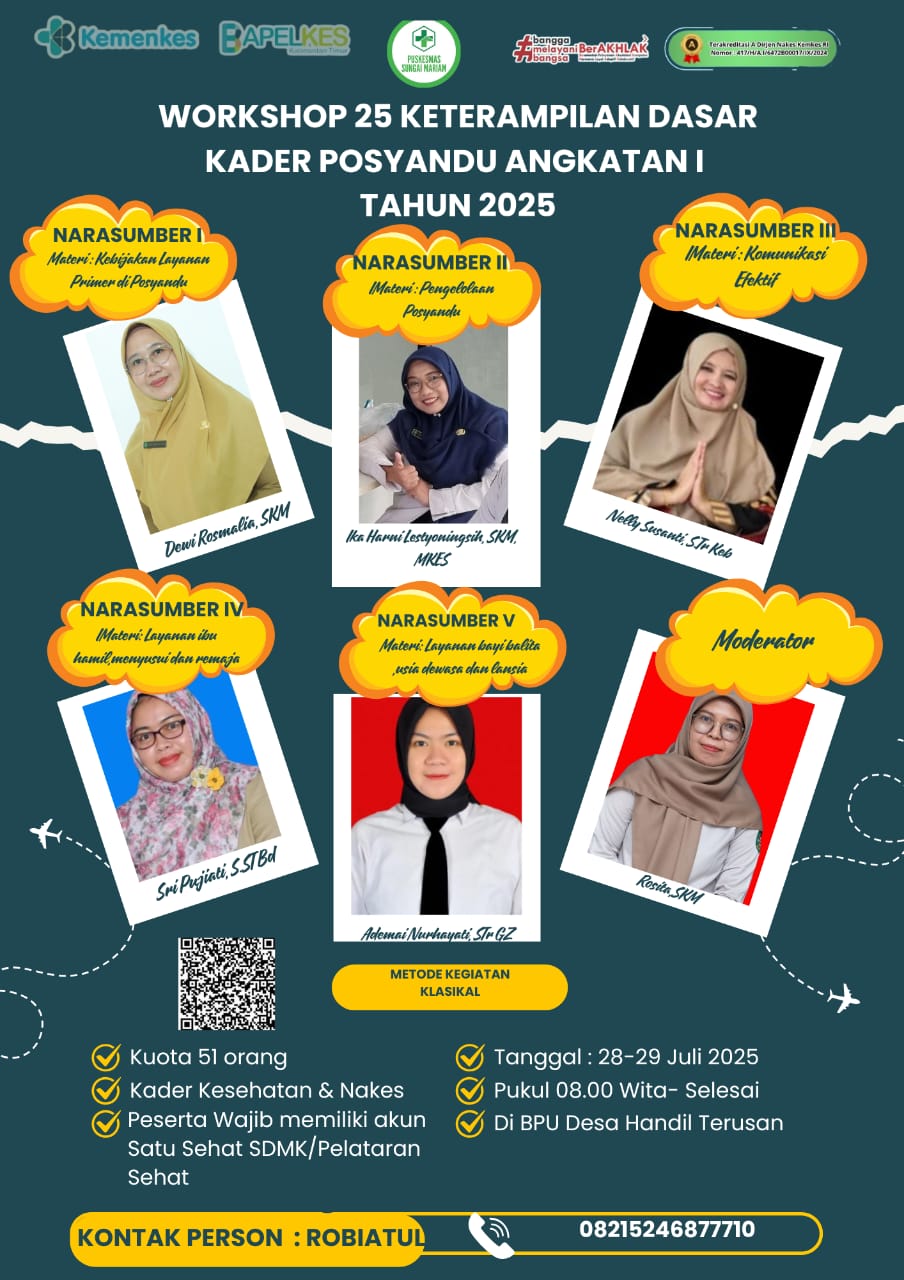 Workshop 25 Keterampilan Dasar Kader Posyandu Tahun 2025 Angkatan 1