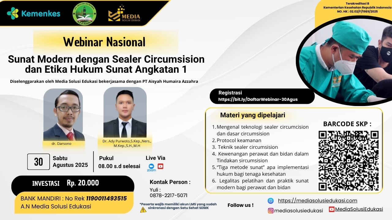 Sunat Modern dengan Sealer Circumsision dan Etika Hukum Sunat Angkatan 1