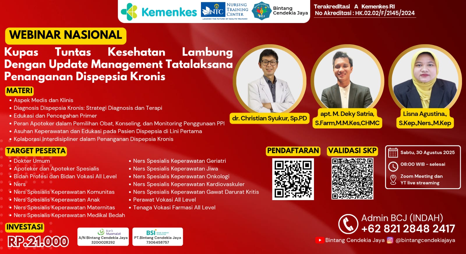 Kupas Tuntas Kesehatan Lambung Dengan Update Management Tatalaksana Penanganan Dispepsia Kronis. Angkatan 1