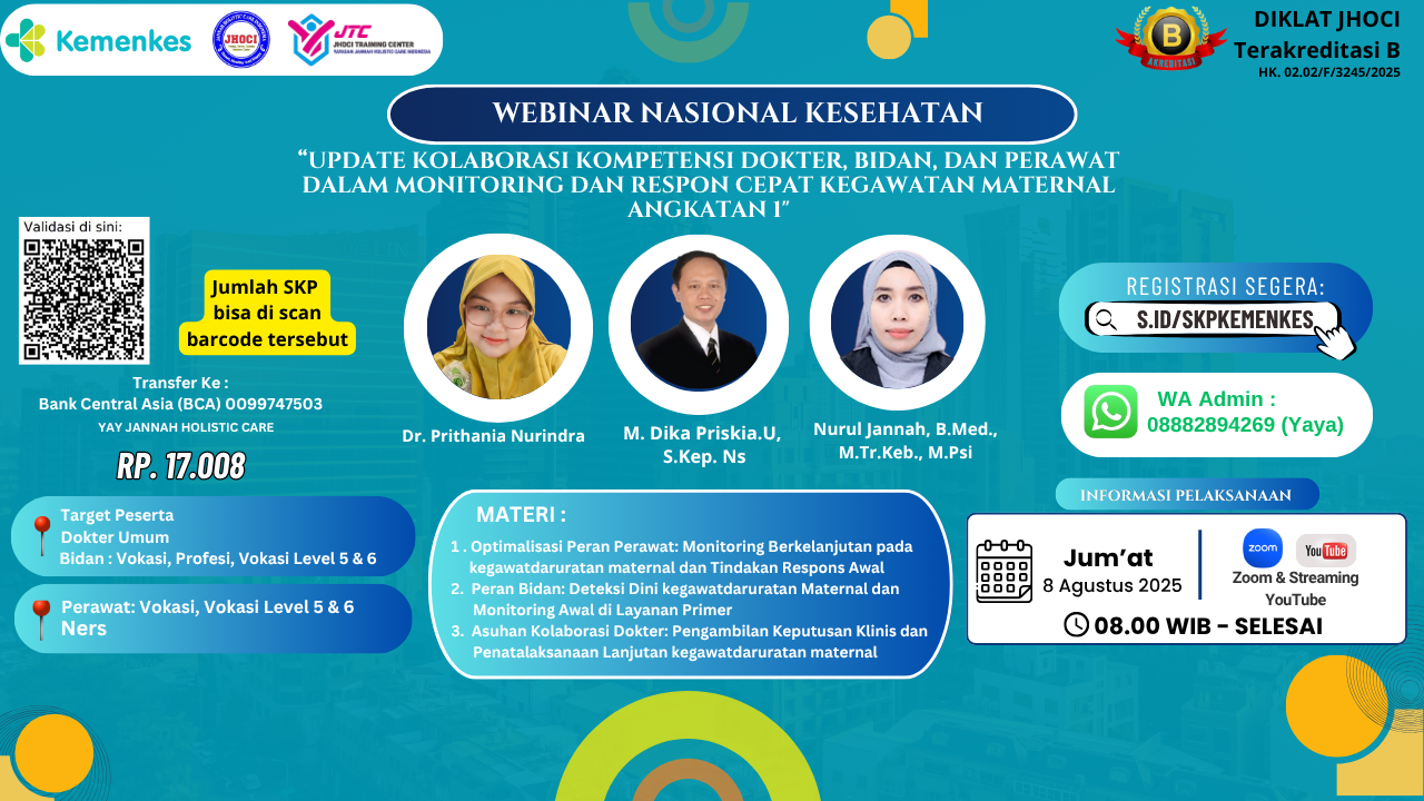 Update kolaborasi kompetensi Dokter, Bidan, dan Perawat dalam Monitoring dan Respon Cepat Kegawatan Maternal. Angkatan 1