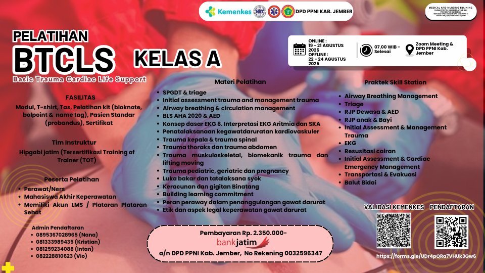 Pelatihan Basic Trauma Cardiac Life Support (BTCLS) Angkatan 10