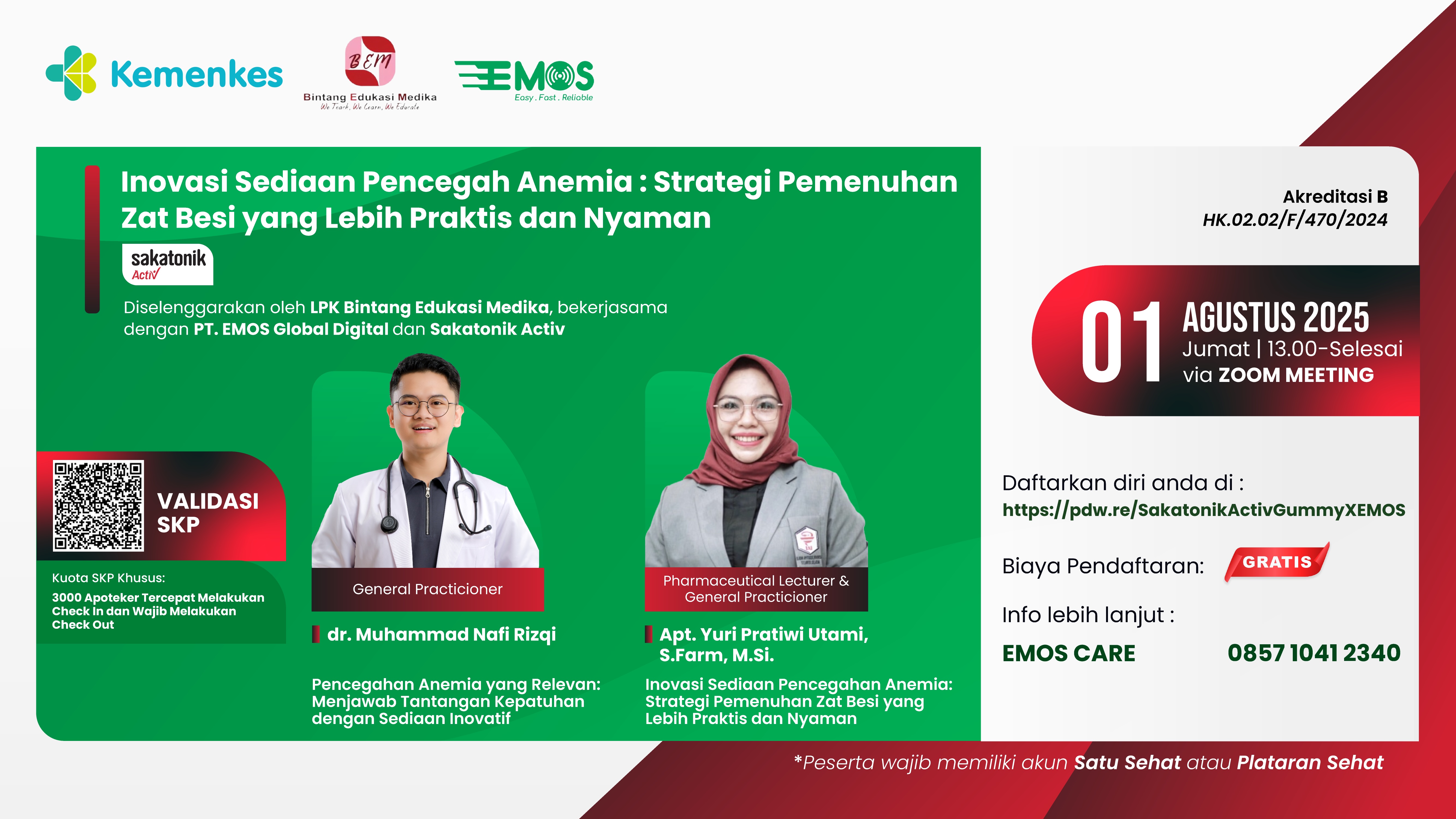 Inovasi Sediaan Pencegah Anemia: Strategi Pemenuhan Zat Besi Yang Lebih Praktis Dan Nyaman Angkatan 1
