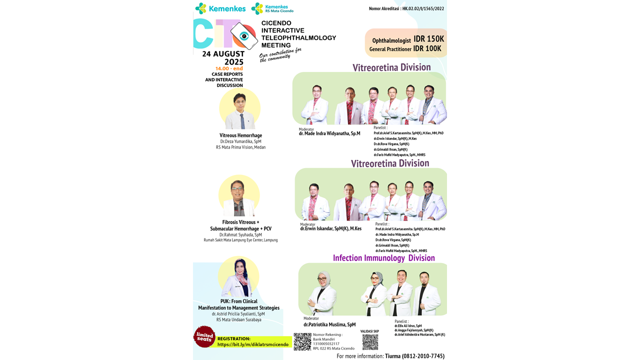 CICENDO INTERACTIVE TELEOPHTHALMOLOGY MEETING AGUSTUS 2025 Angkatan 1