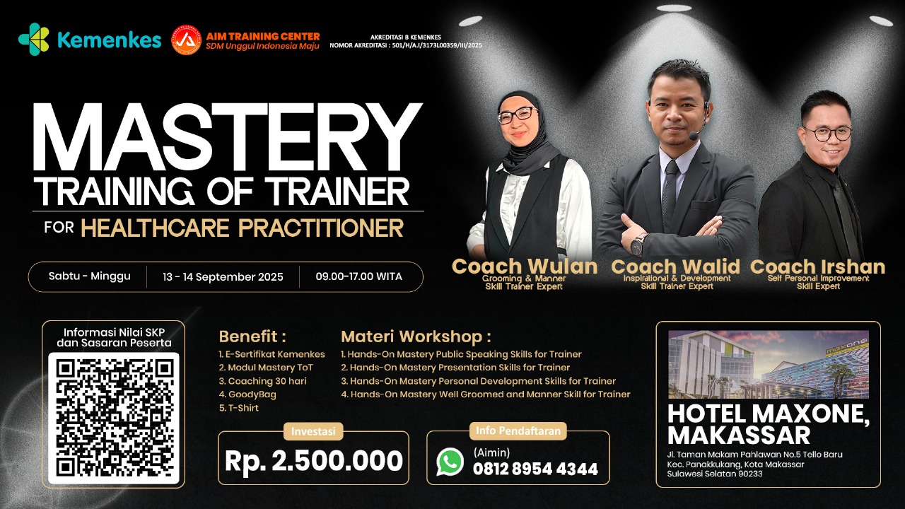 MASTERY TRAINING OF TRAINER FOR HEALTHCARE PRACTITIONER Angkatan 1