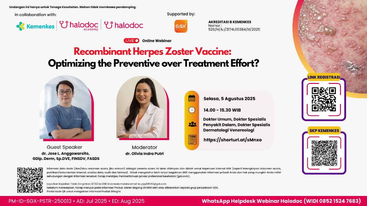 Recombinant Herpes Zoster Vaccine : Optimizing the Preventive Over Treatment Effort Angkatan 1