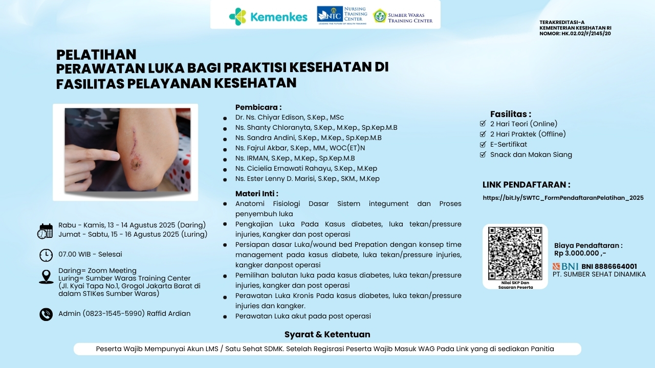 Pelatihan Perawatan Luka bagi Praktisi Kesehatan di Fasilitas Pelayanan Kesehatan Angkatan 4
