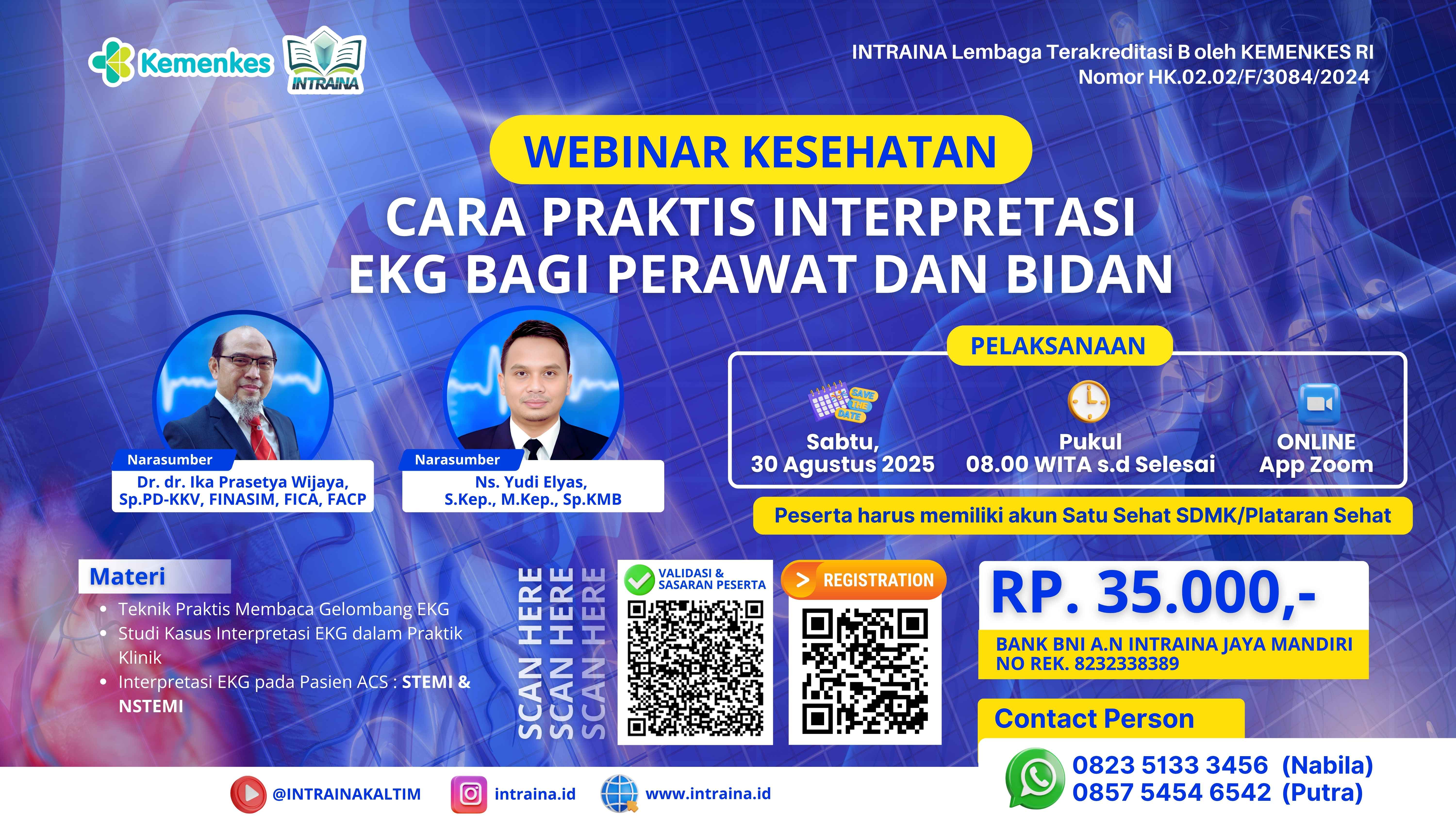 Webinar Kesehatan: Cara Praktis Interpretasi EKG bagi Perawat dan Bidan Angkatan 1