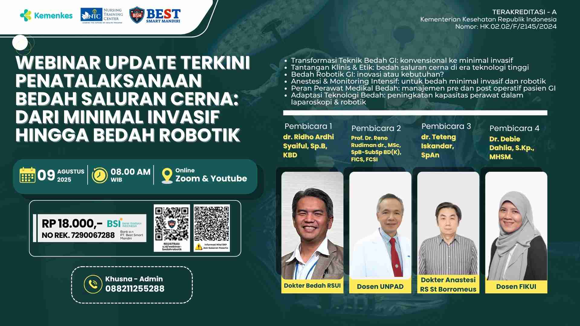 Update Terkini Penatalaksanaan Bedah Saluran Cerna: Dari Minimal Invasif hingga Bedah Robotik Angkatan 1