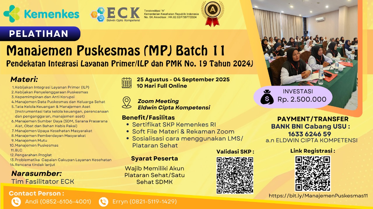 Pelatihan Manajemen Puskesmas (MP) Angkatan 11