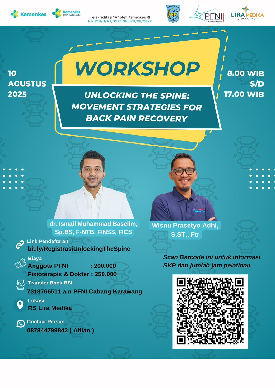 Workshop Unlocking the Spine : Movement Strategies for Back Pain Recovery Angkatan 1